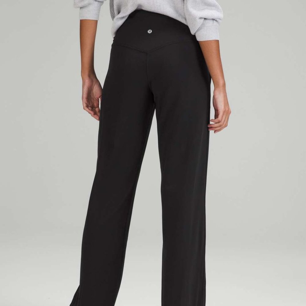Lululemon Align High-Rise Wide-Leg Pant Black Yoga Pockets W5EGZS Size 6 SHORT
